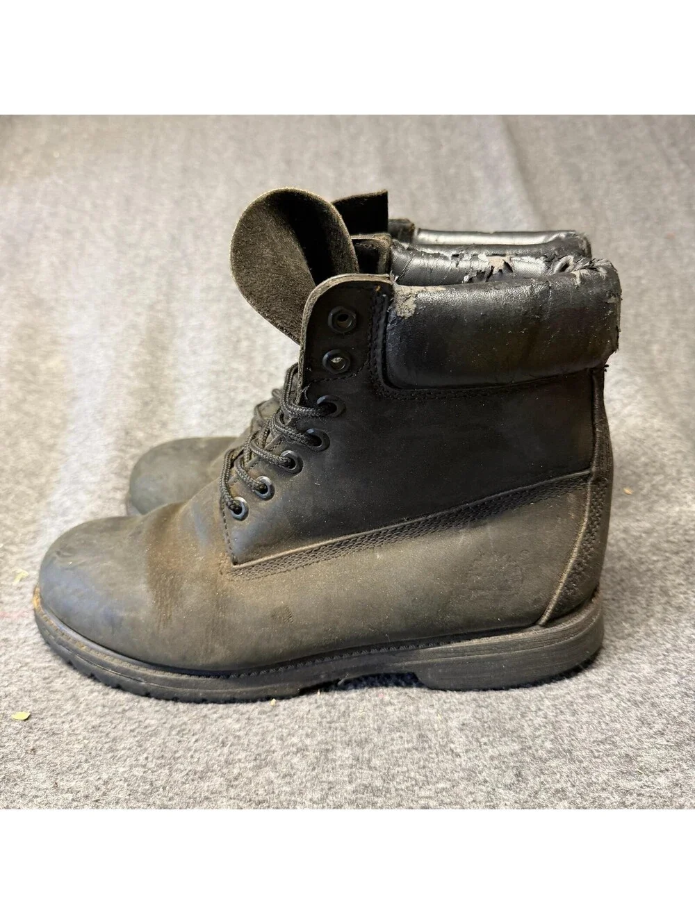 Timberland Work Combat Boots Mens Size 10 Black Nubuck Lace Up Outdoor Casual